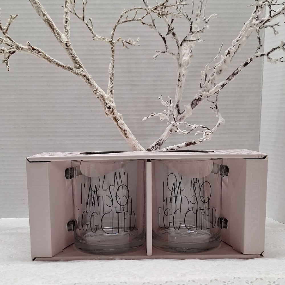 #ABO Rae Dunn "IM SO EGGCITED" Mugs